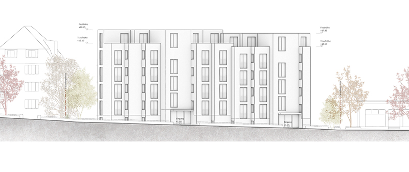 Nimbus Architekten Ersatzneubau Rotbuchstrasse Zuerich Fassade Nord