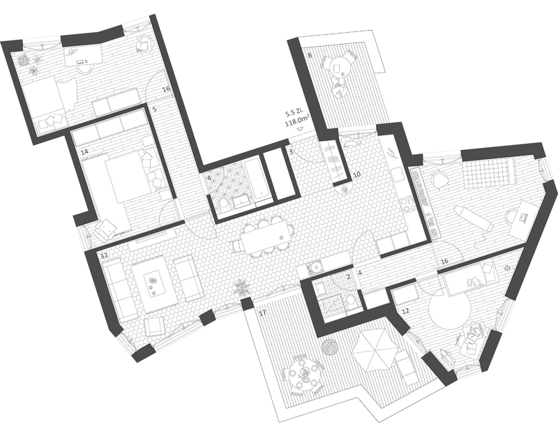 Nimbus Architekten Michael Bühler Lukas Schaffhuser Ersatzneubau Rotbuchstrasse Zuerich Wohnung 5-5