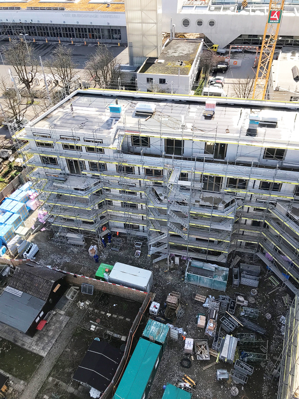Nimbus Architekten Zürich Michael Bühler Lukas Schaffhuser Baufortschritt Wohnsiedlung Herdernstrasse
